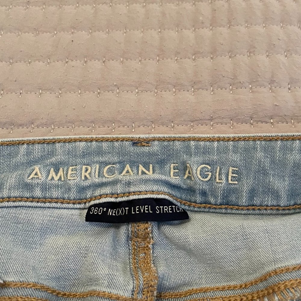 American Eagle Women's Light Blue Washed Stretch Jeggings 4 Long - Picture 3 of 11